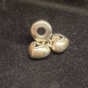 Pandora Silver Heart Charm Bracelet